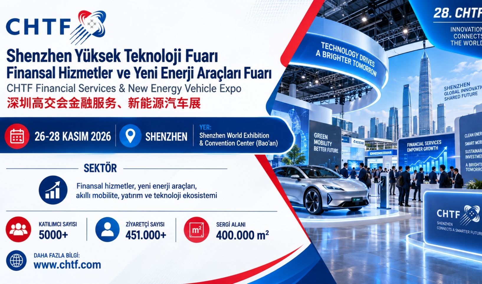 Shenzhen CHTF Finansal Hizmetler ve Yeni Enerjili Araçlar Fuarı