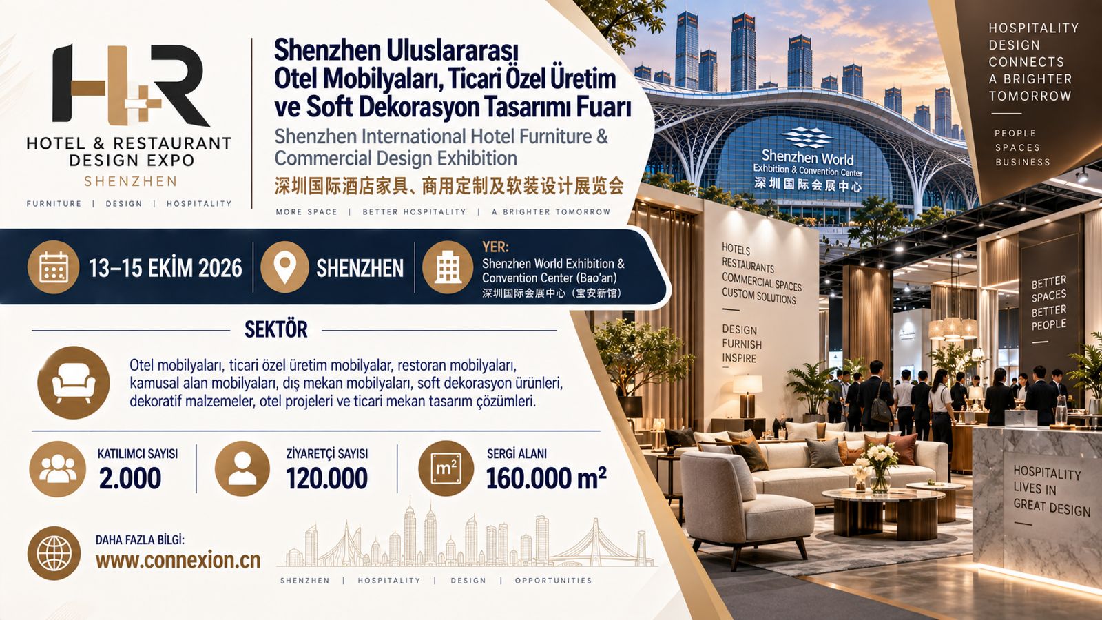 Shenzhen Uluslararası Otel Mobilyaları, Ticari Özel Üretim ve Dekorasyon Tasarımı Fuarı