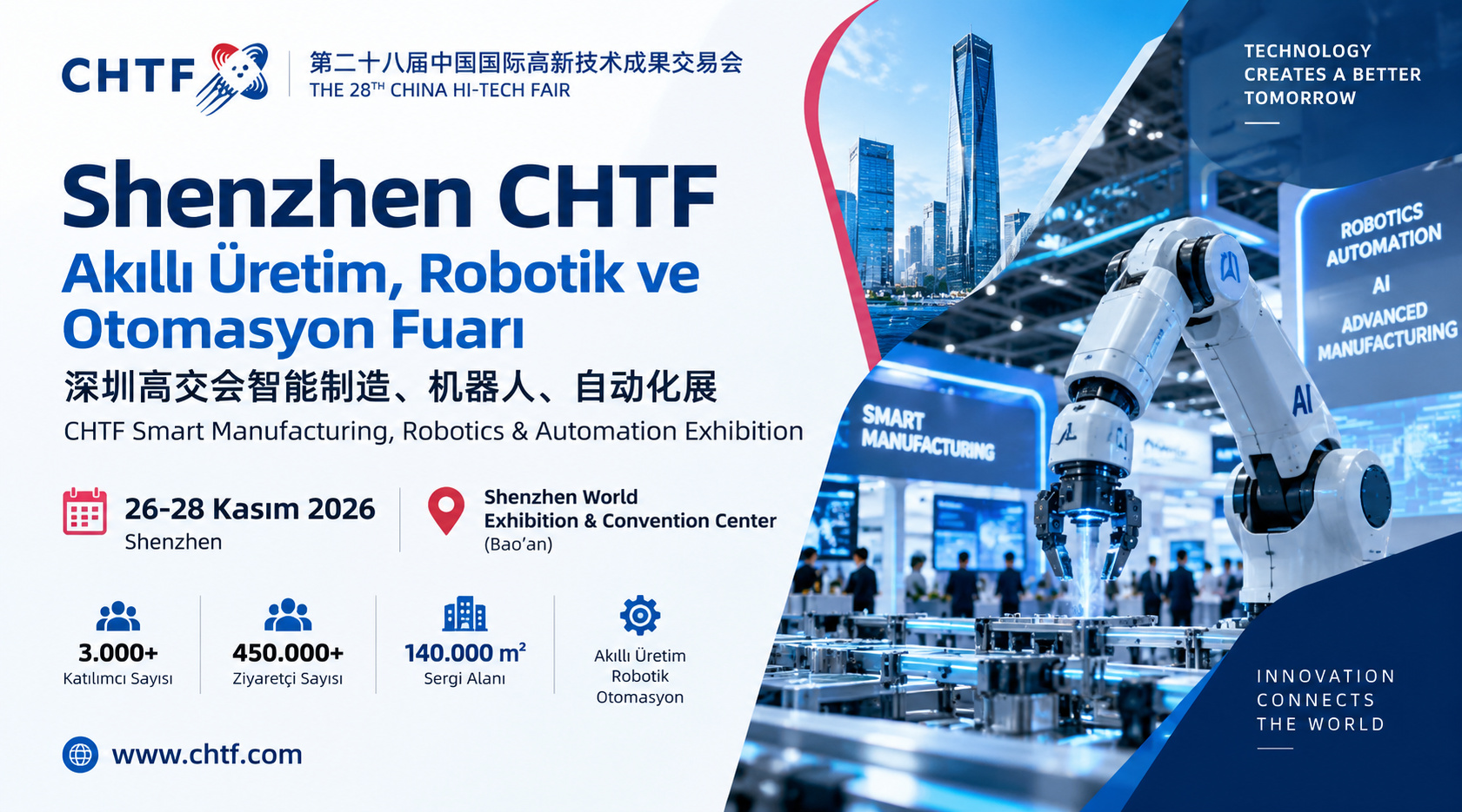 Shenzhen CHTF Akıllı Üretim, Robotik ve Otomasyon Fuarı