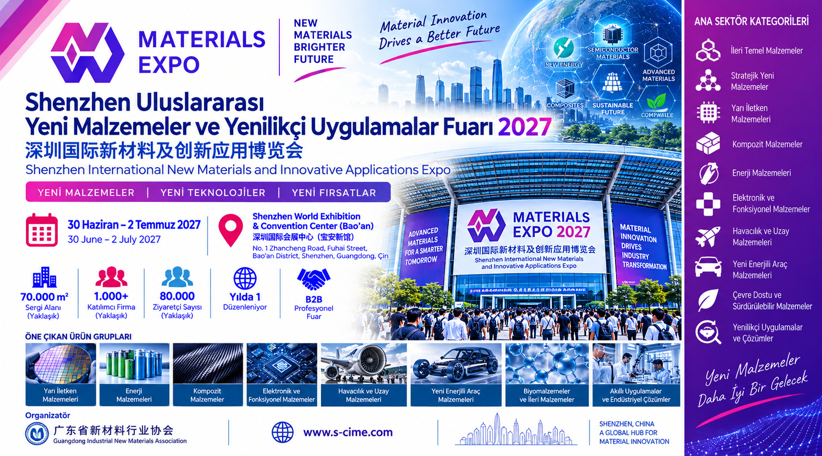 Shenzhen Uluslararası Yeni Malzemeler ve Yenilikçi Uygulamalar Fuarı