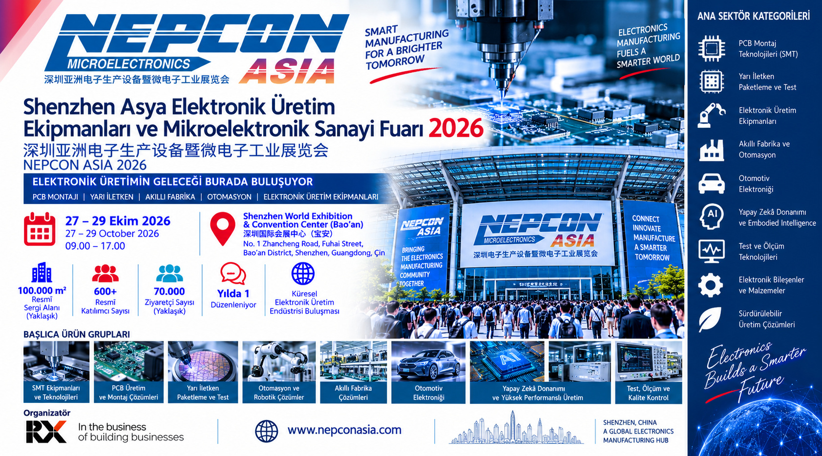 Shenzhen Asya Elektronik Üretim Ekipmanları ve Mikroelektronik Sanayi Fuarı