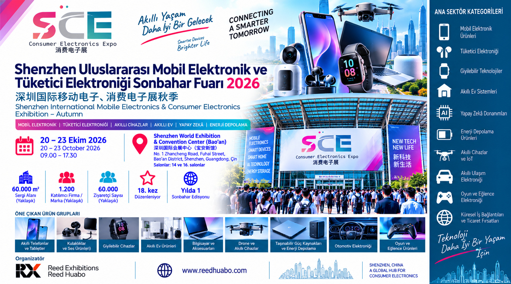 Shenzhen Uluslararası Mobil Elektronik ve Tüketici Elektroniği Sonbahar Fuarı