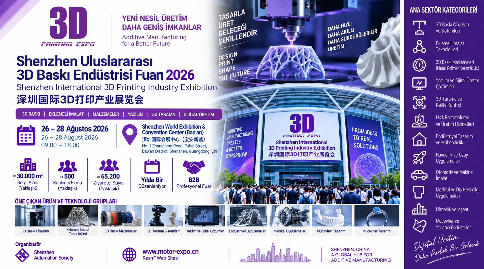 Shenzhen Uluslararası 3D Baskı Endüstrisi Fuarı